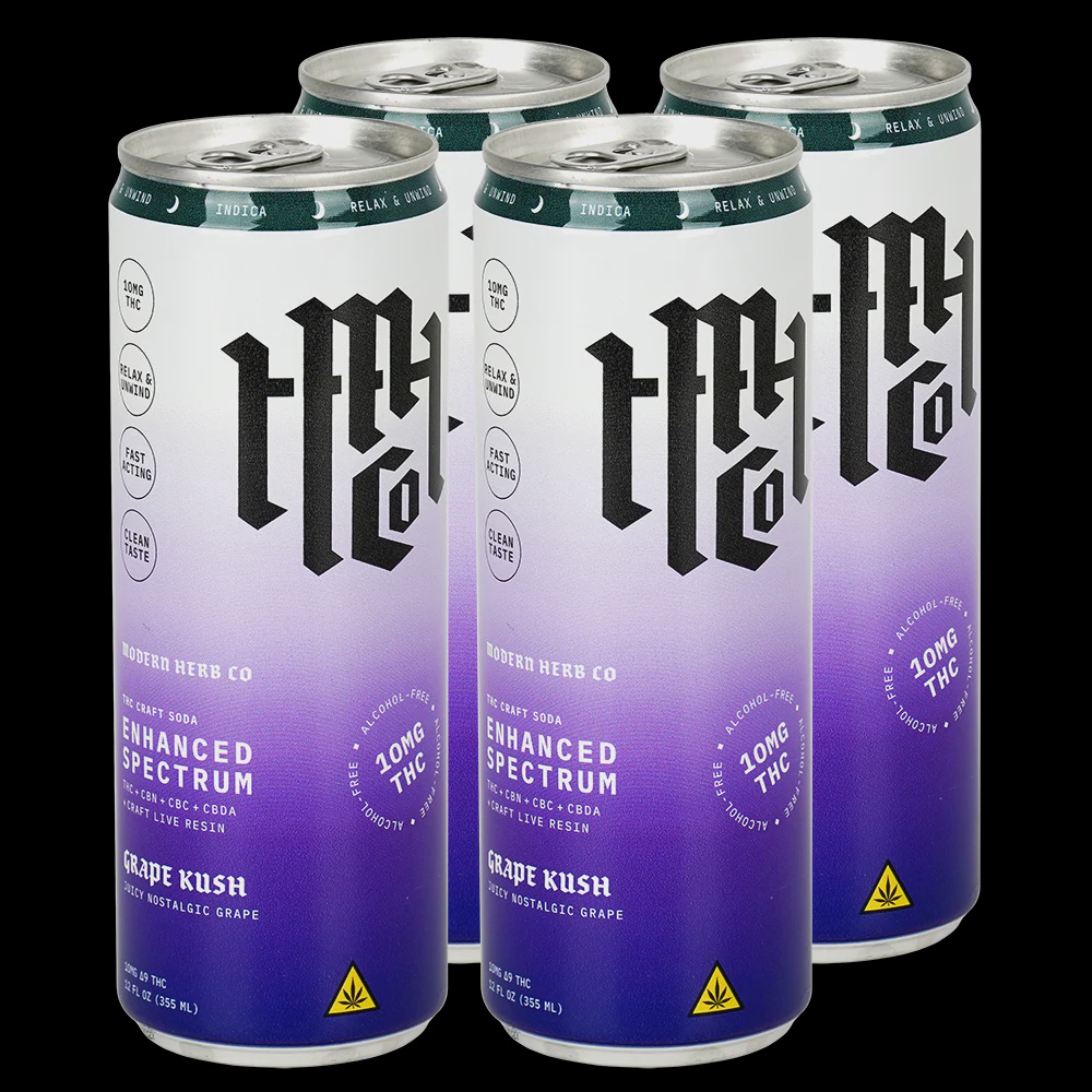 Modern herb co THC craft soda 10 mg / Grape kush